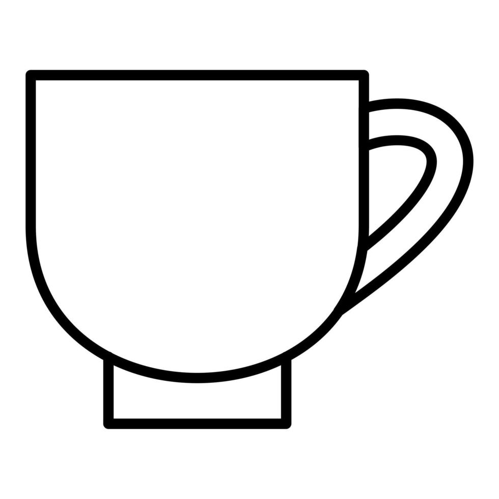 estilo de icono de tazas de café vector