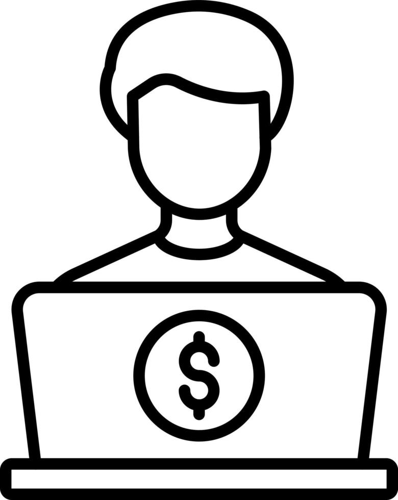 Freelancing Icon Style vector