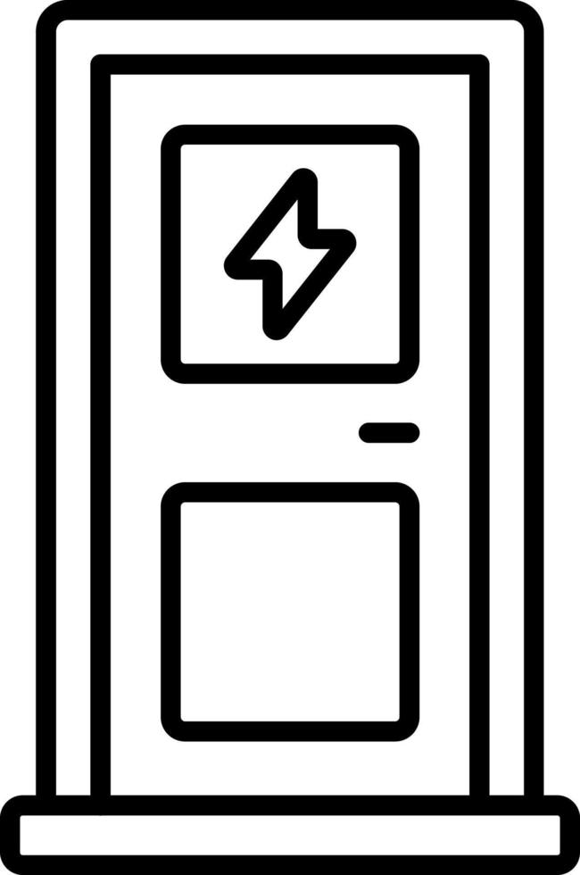 eléctrico puerta icono estilo vector