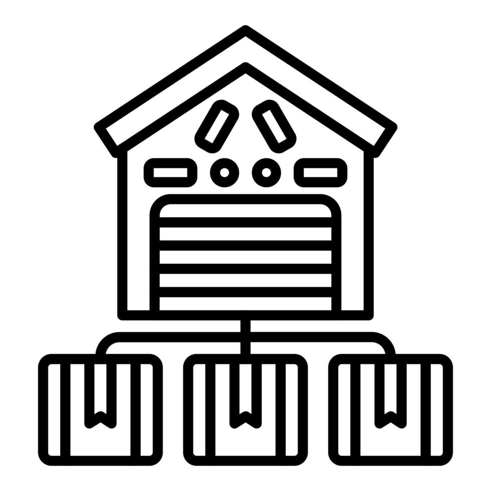 Distribution Center Icon Style vector