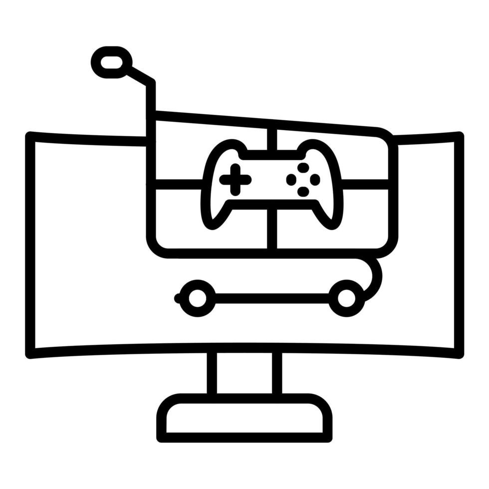 Online Game Store Marketplace Icon Style vector