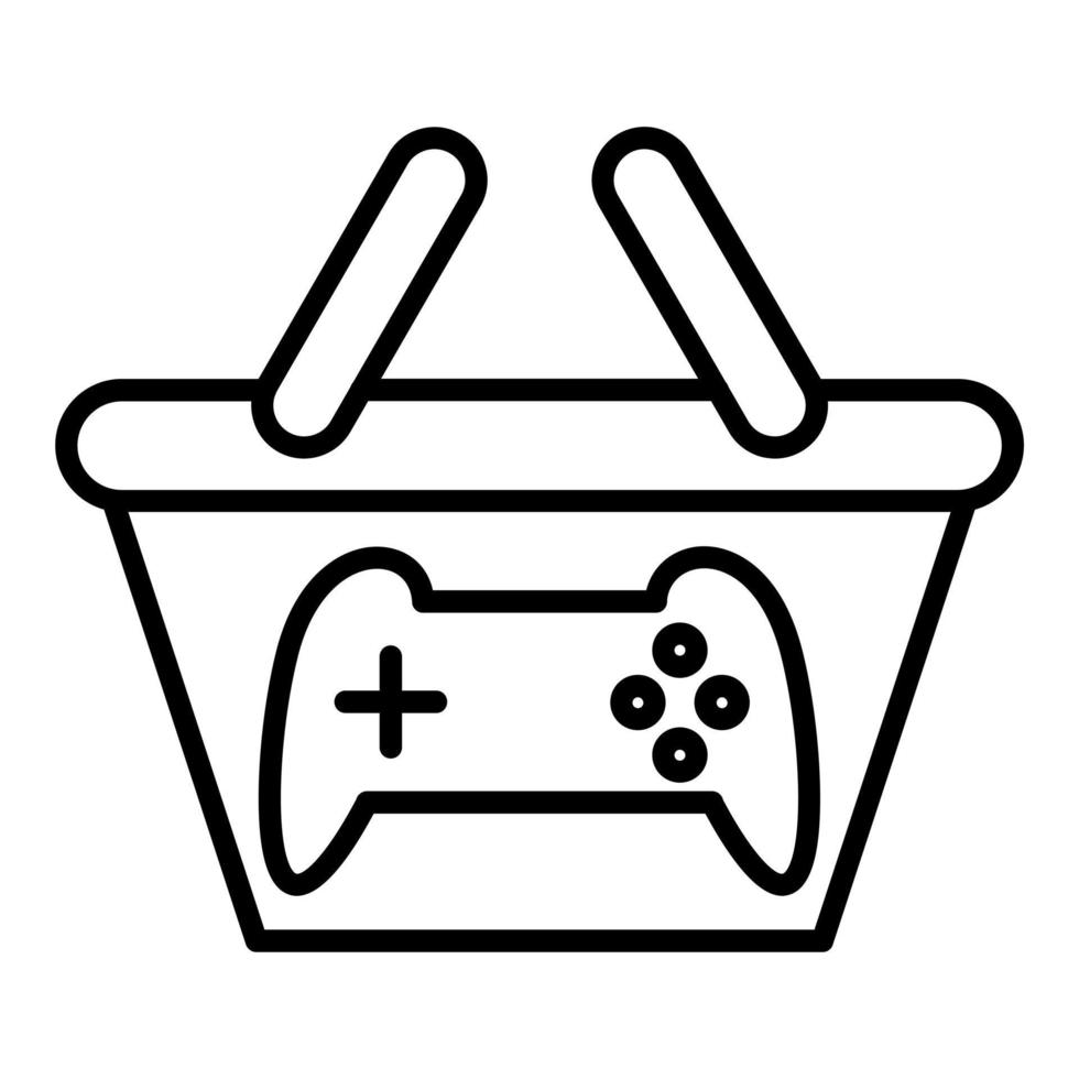 Shopping Basket Icon Style vector