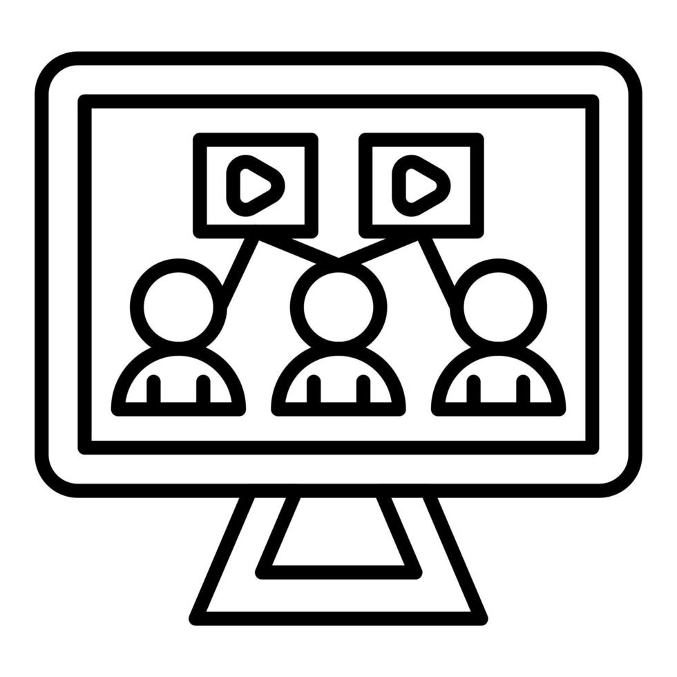 Streaming Community Icon Style vector