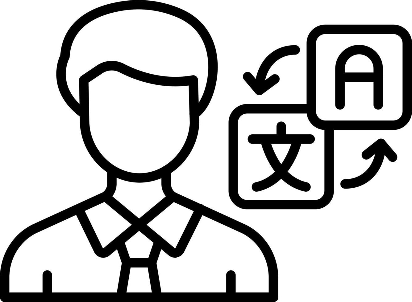 Freelance Translator Icon Style vector