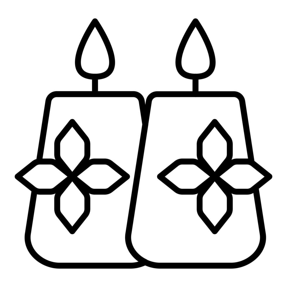 Spa Candle Icon Style vector