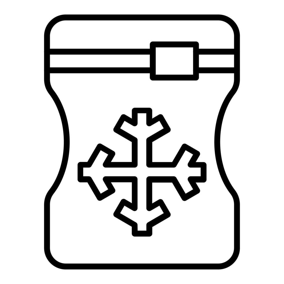 hielo bolso icono estilo vector