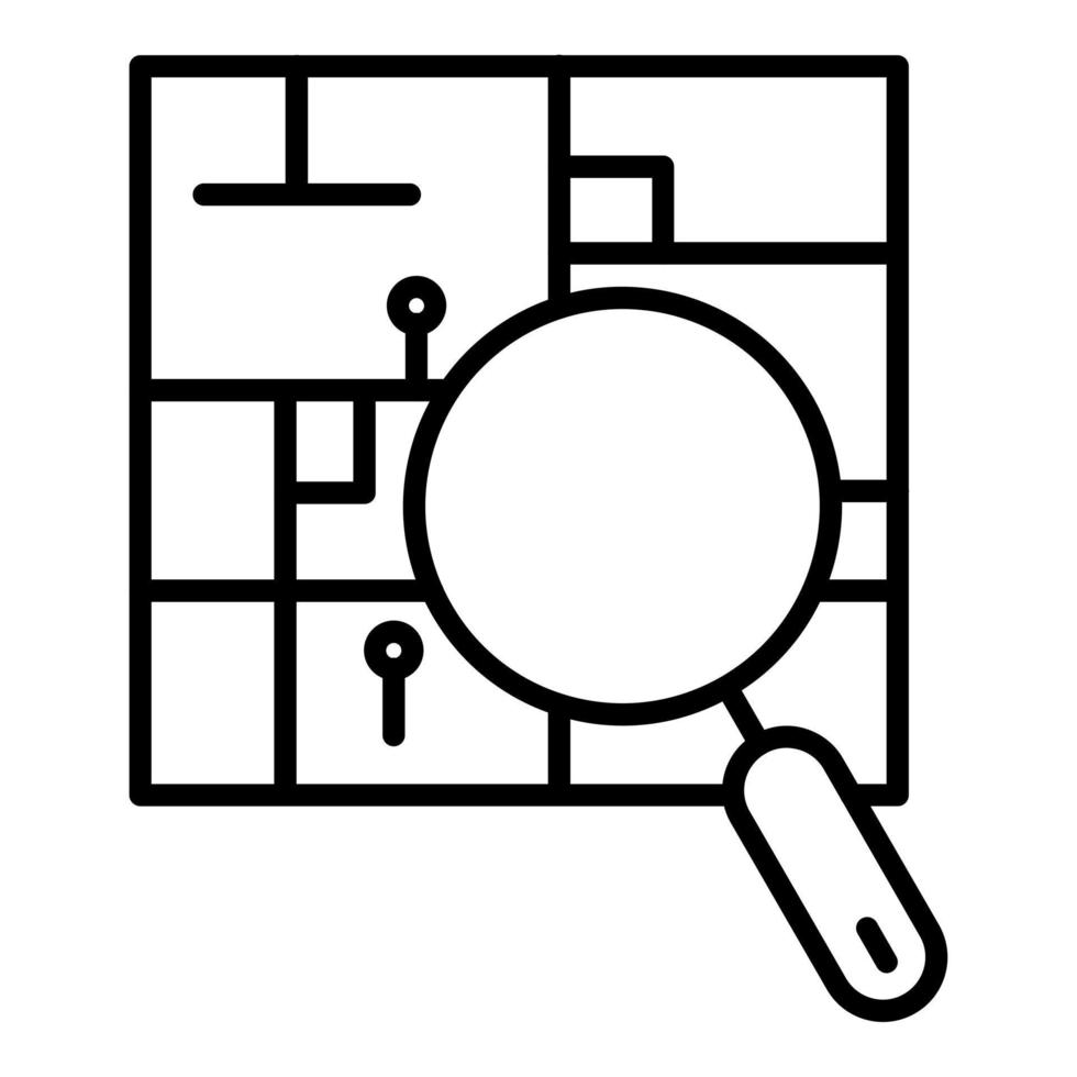 Search Map Icon Style vector