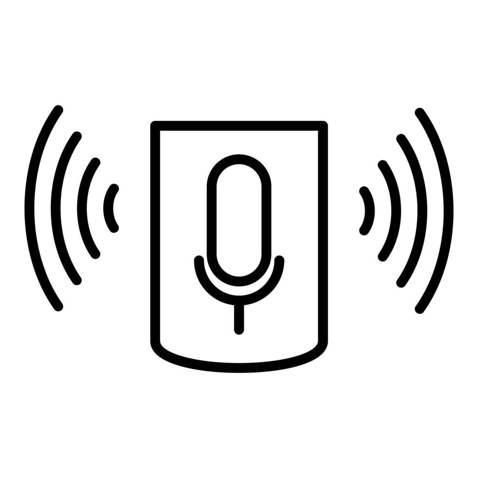 Voice Assistant Icon Style vector