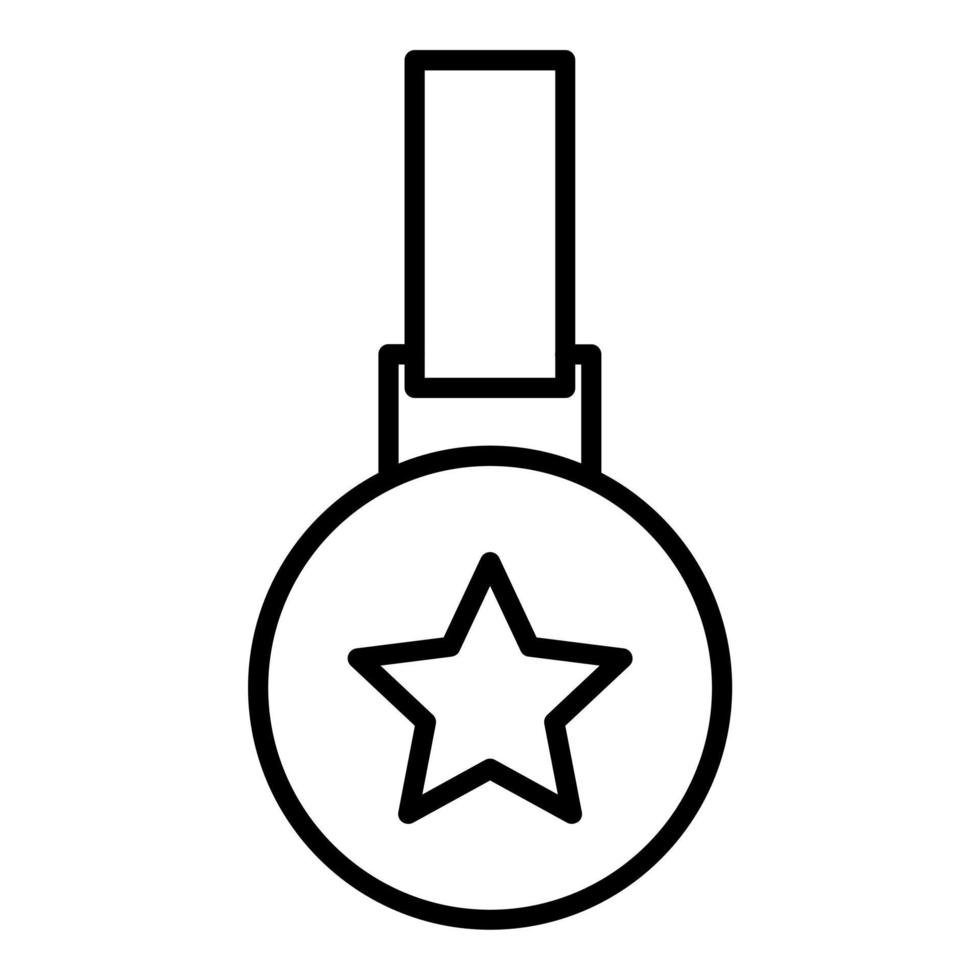 estilo de icono de medalla vector