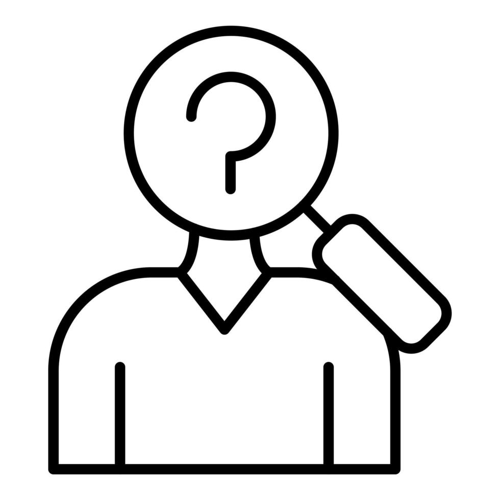 Missing Person Icon Style vector