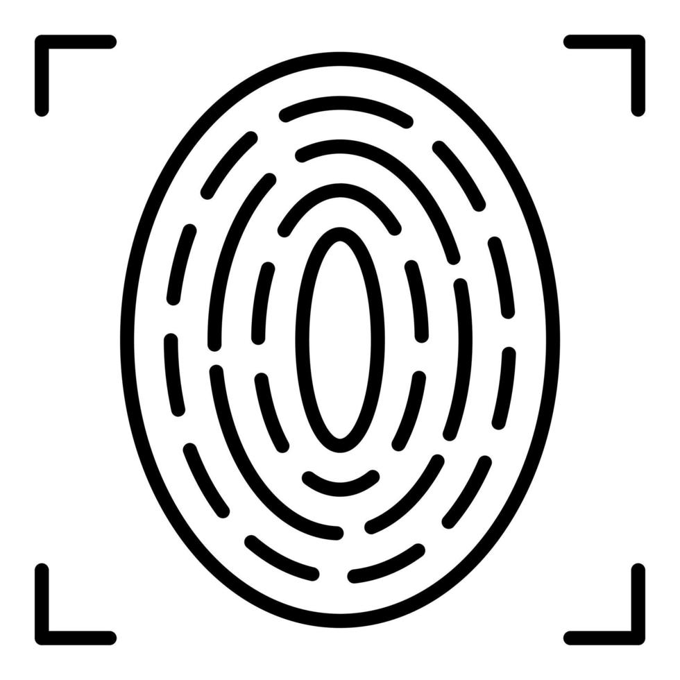 Fingerprint Scan Icon Style vector