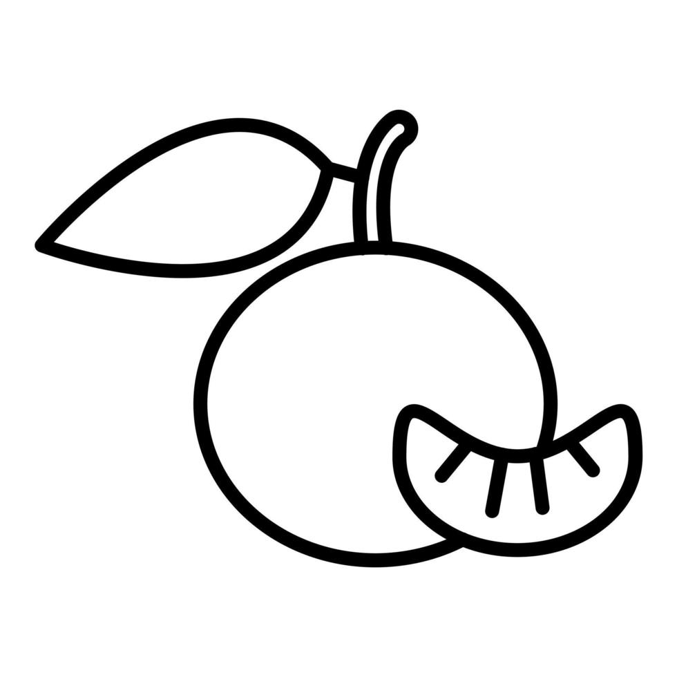 Tangerine Icon Style vector