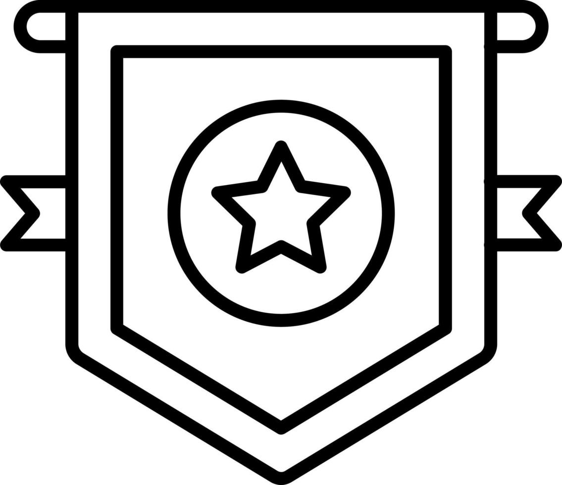 banderín icono estilo vector
