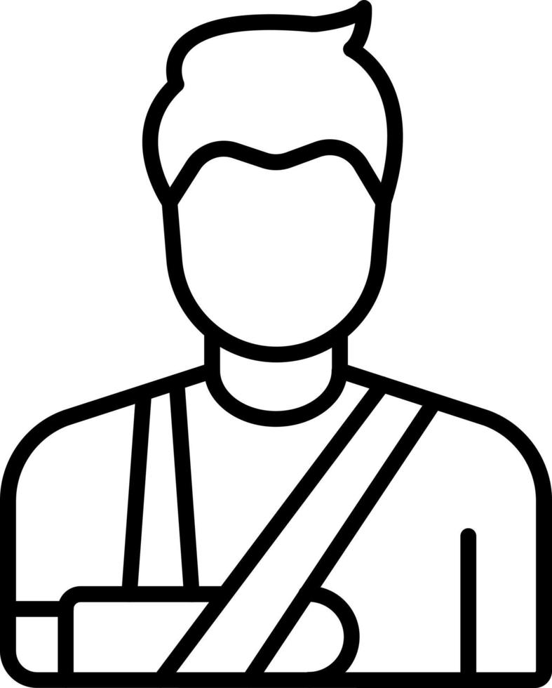 Broken Arm Icon Style vector