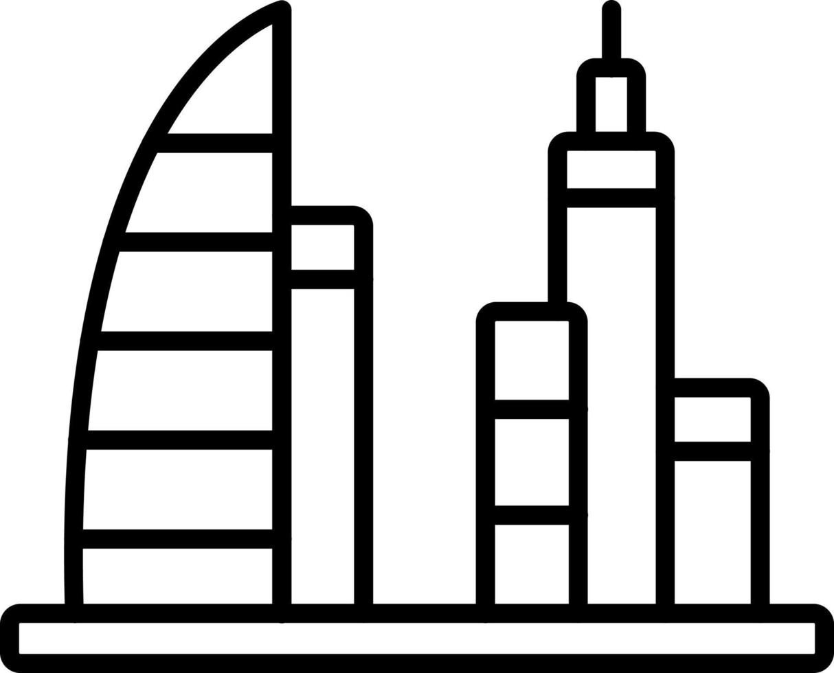 Dubai Scenery Icon Style vector