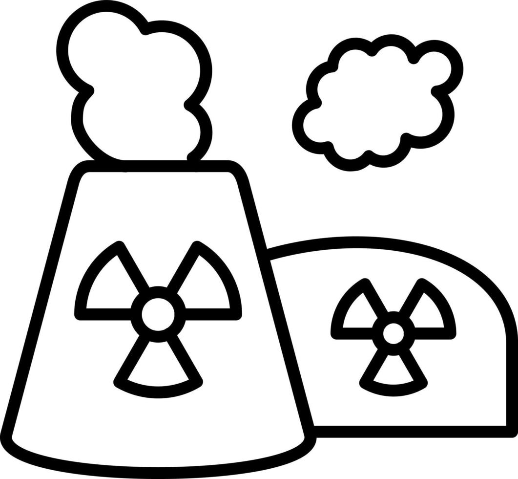 nuclear contaminación icono estilo vector