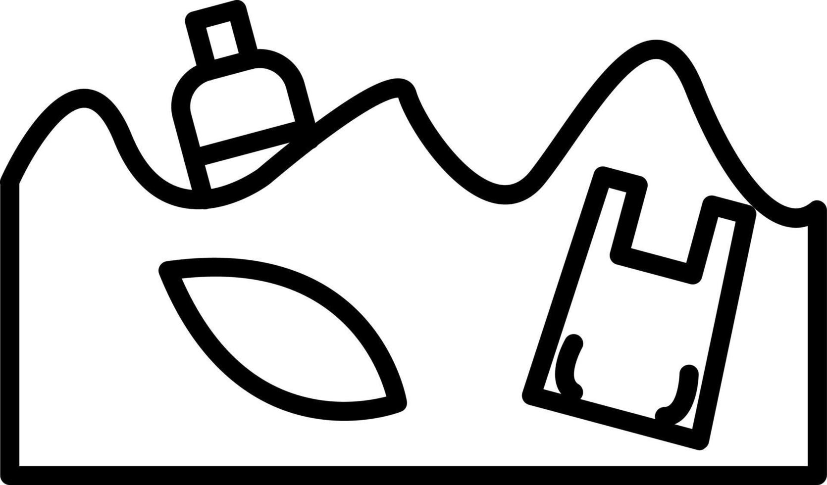 Ocean Waste Icon Style vector