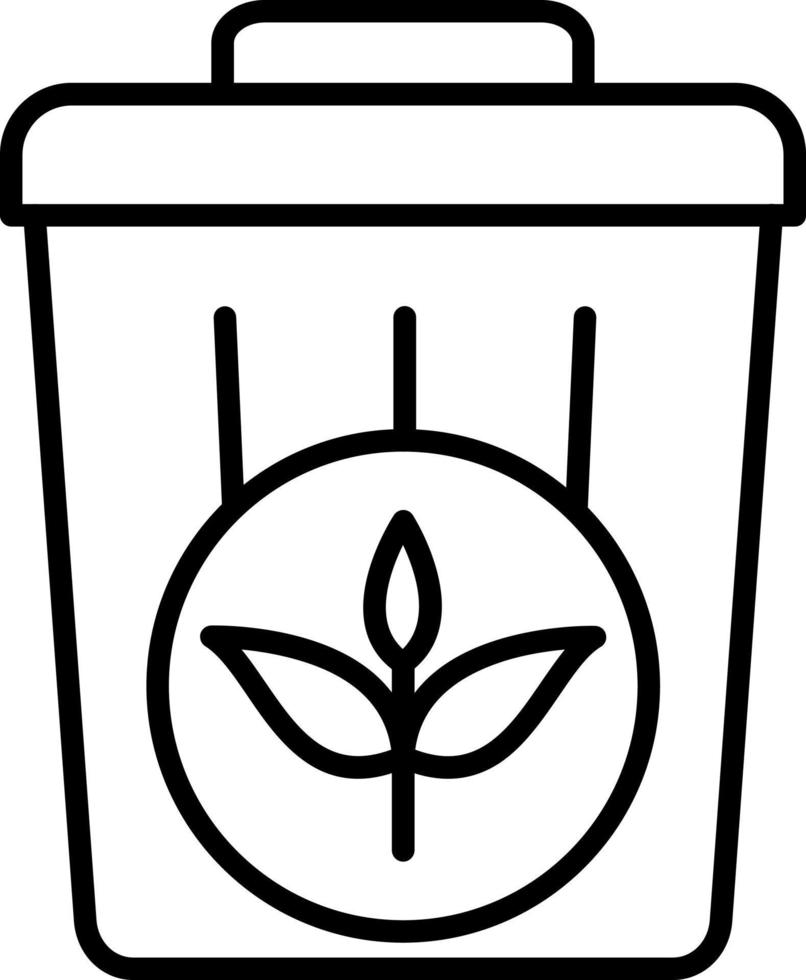 Plant Trash Icon Style vector