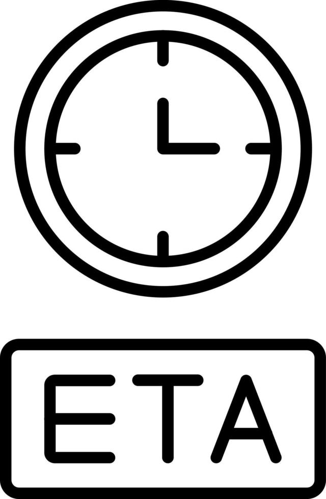 eta icono estilo vector