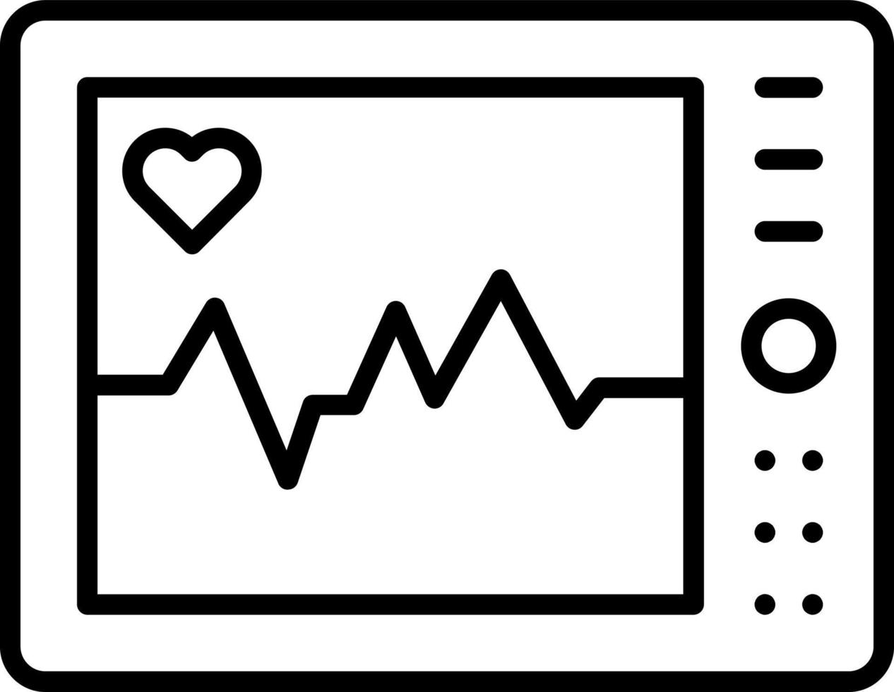 estilo de icono de electrocardiograma vector