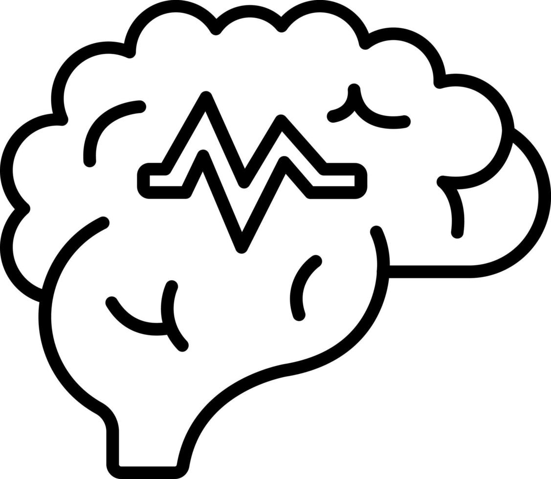 Human Brain Icon Style vector