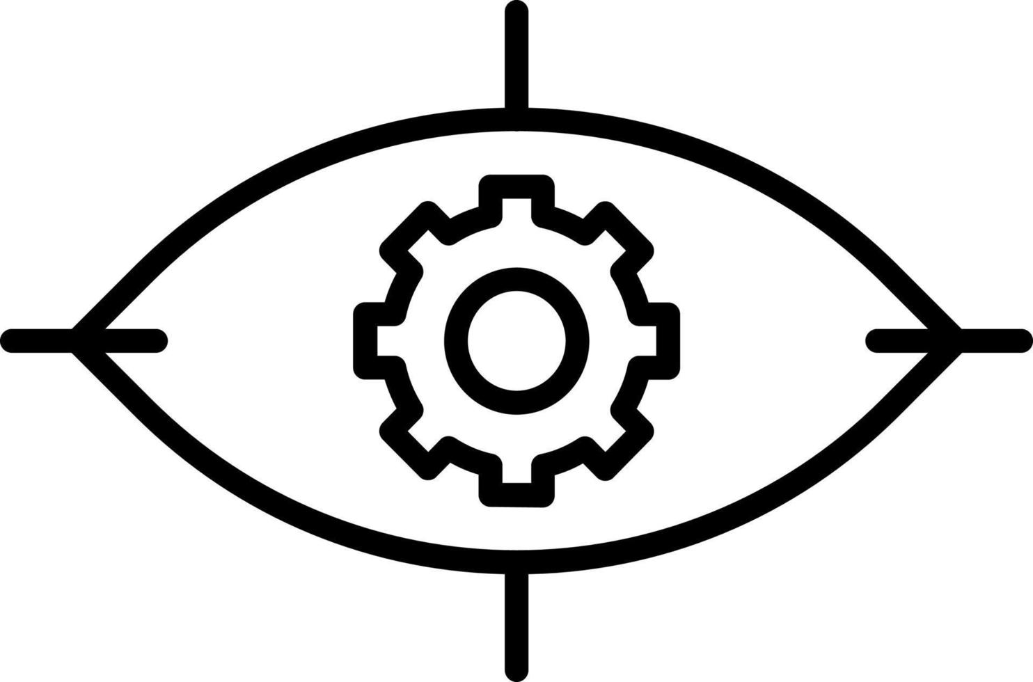 Eye Setting Icon Style vector