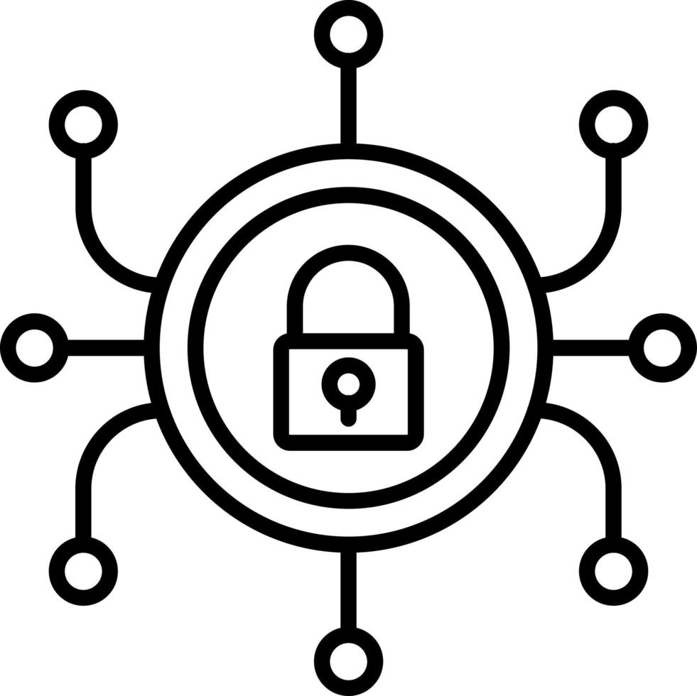 Cyber Security Icon Style vector