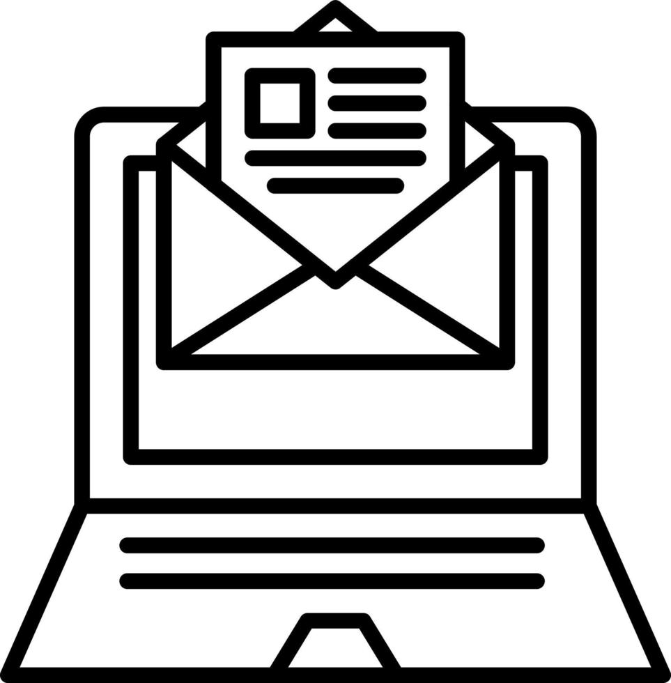 E Newsletter Icon Style vector