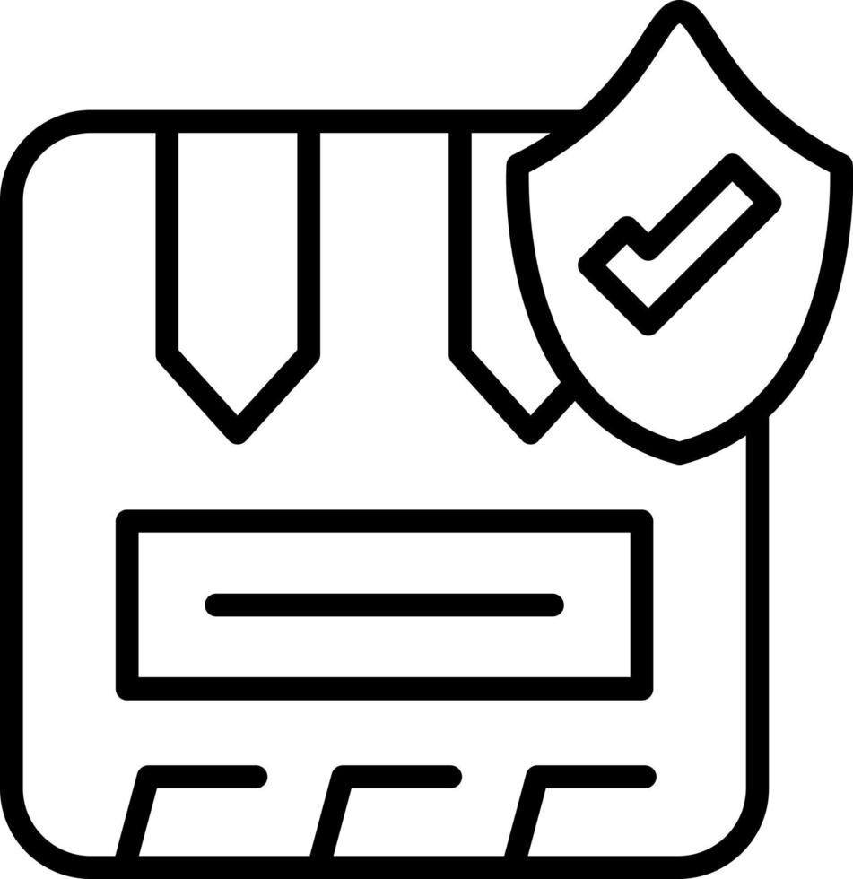 seguro paquete icono estilo vector