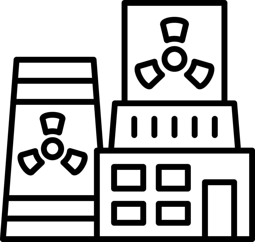 Nuclear Energy Icon Style vector