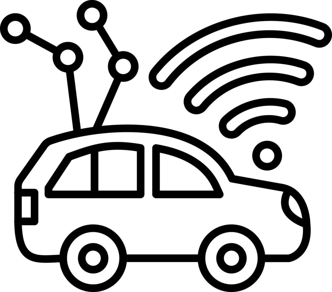 Autonomous Vehicle Icon Style vector