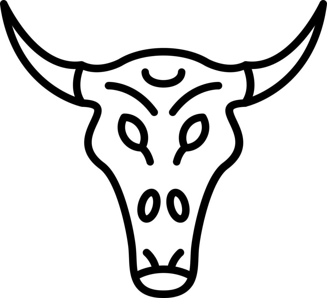 Bull Skull Icon Style vector