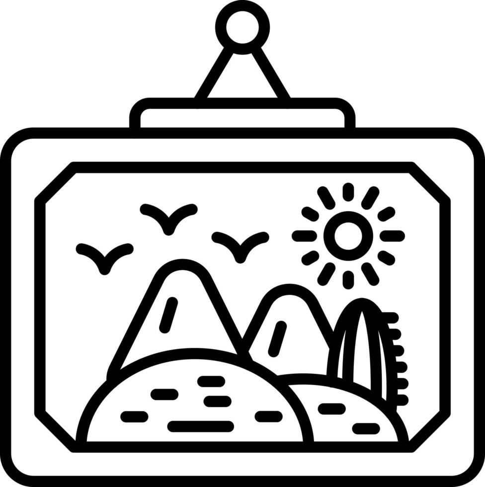 Desert Landscape Icon Style vector