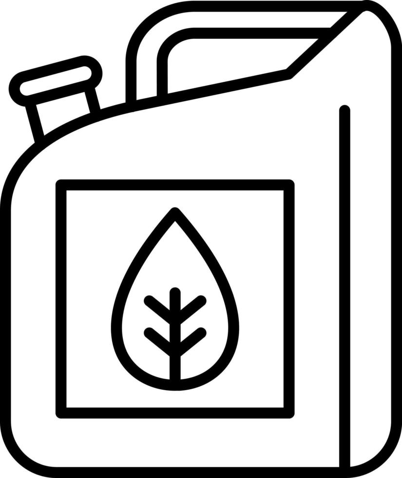 biocombustible lata icono estilo vector