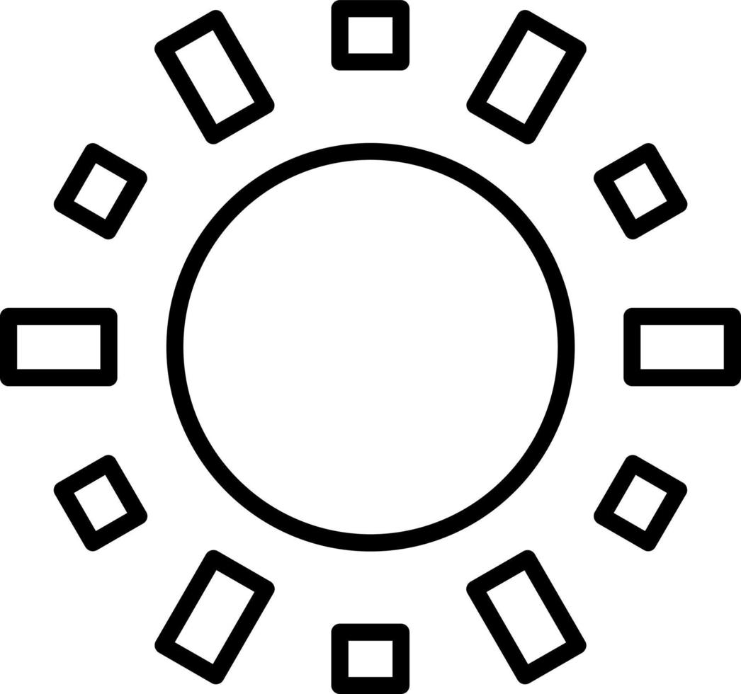 estilo de icono de sol vector