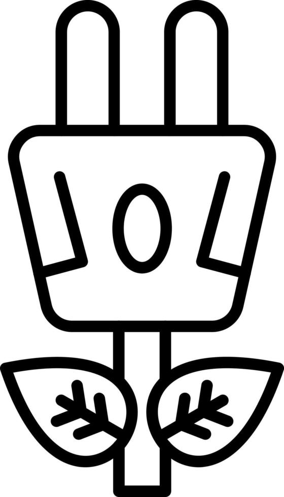Eco Power Socket Icon Style vector