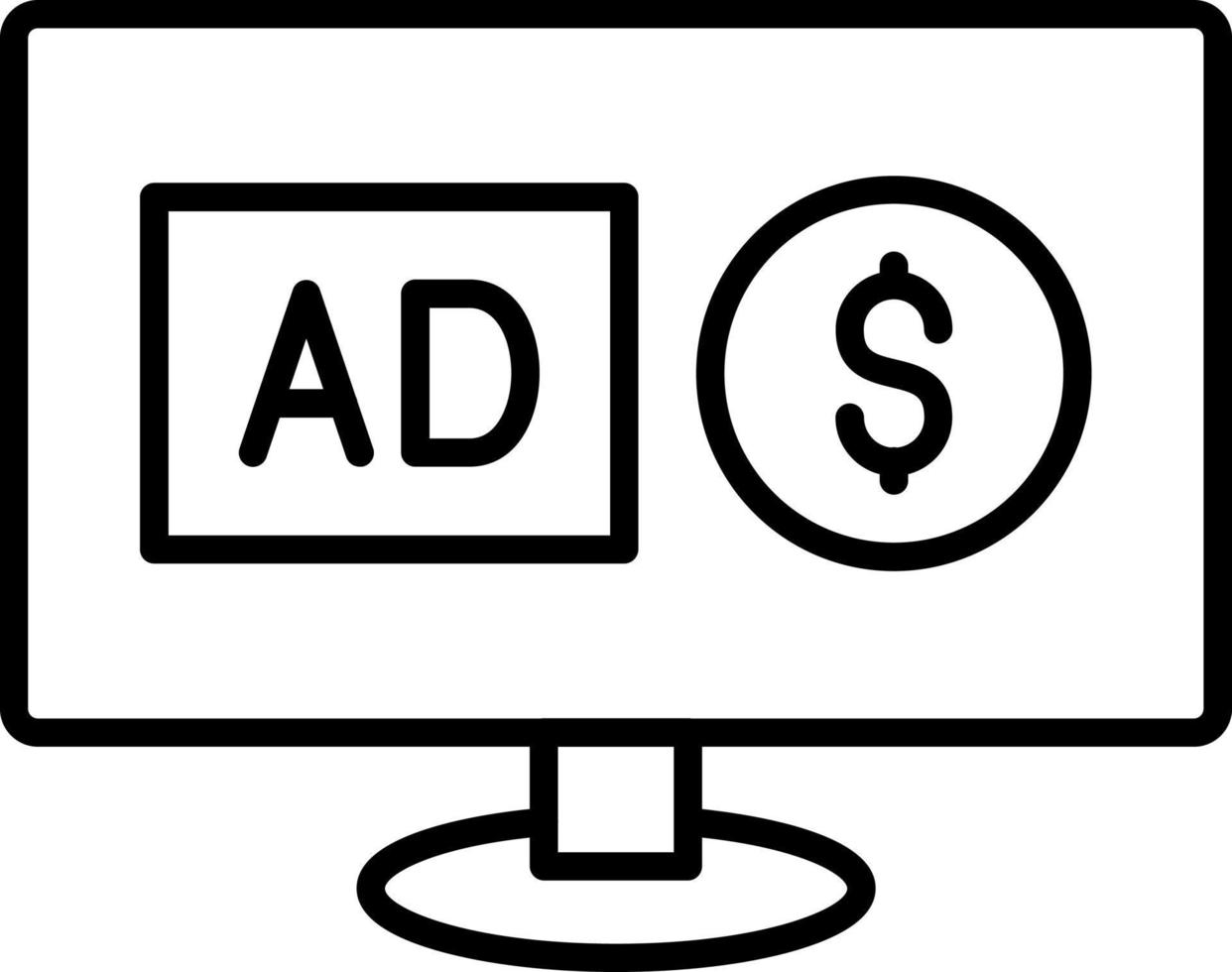 Paid Social Advertising Icon Style vector