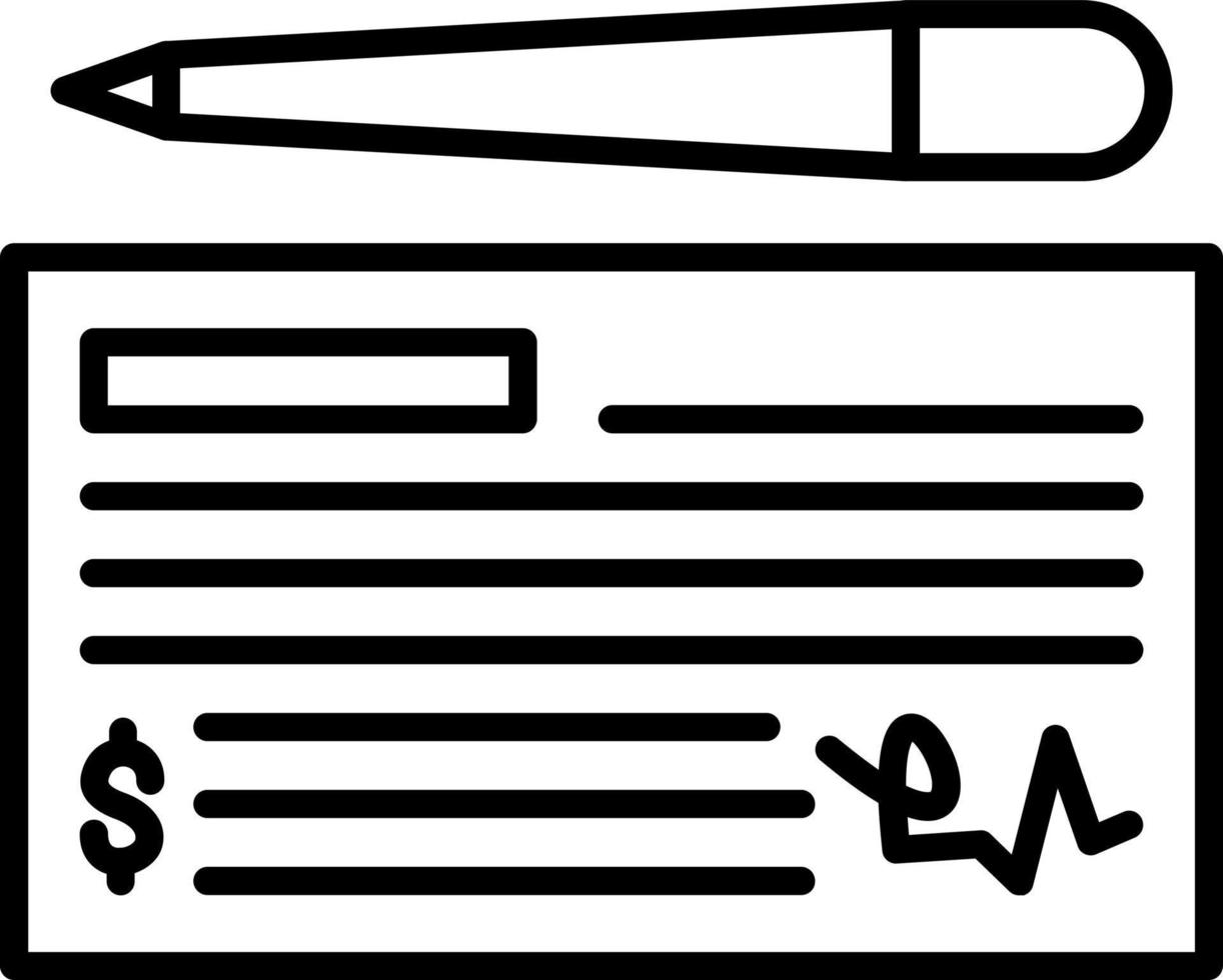 Cheque Icon Style vector