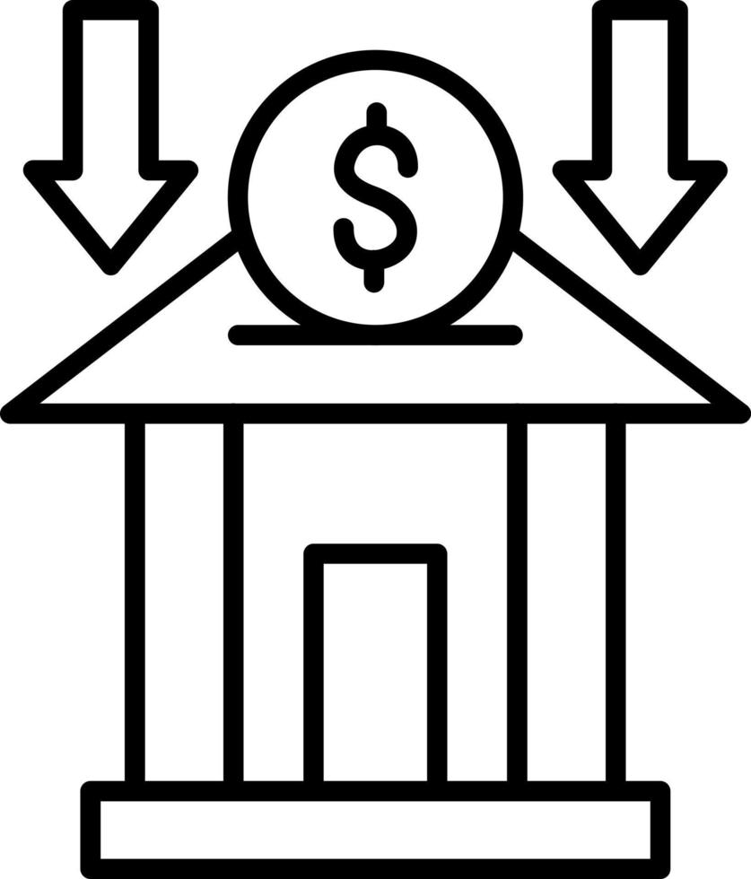 Bank Deposit Icon Style vector