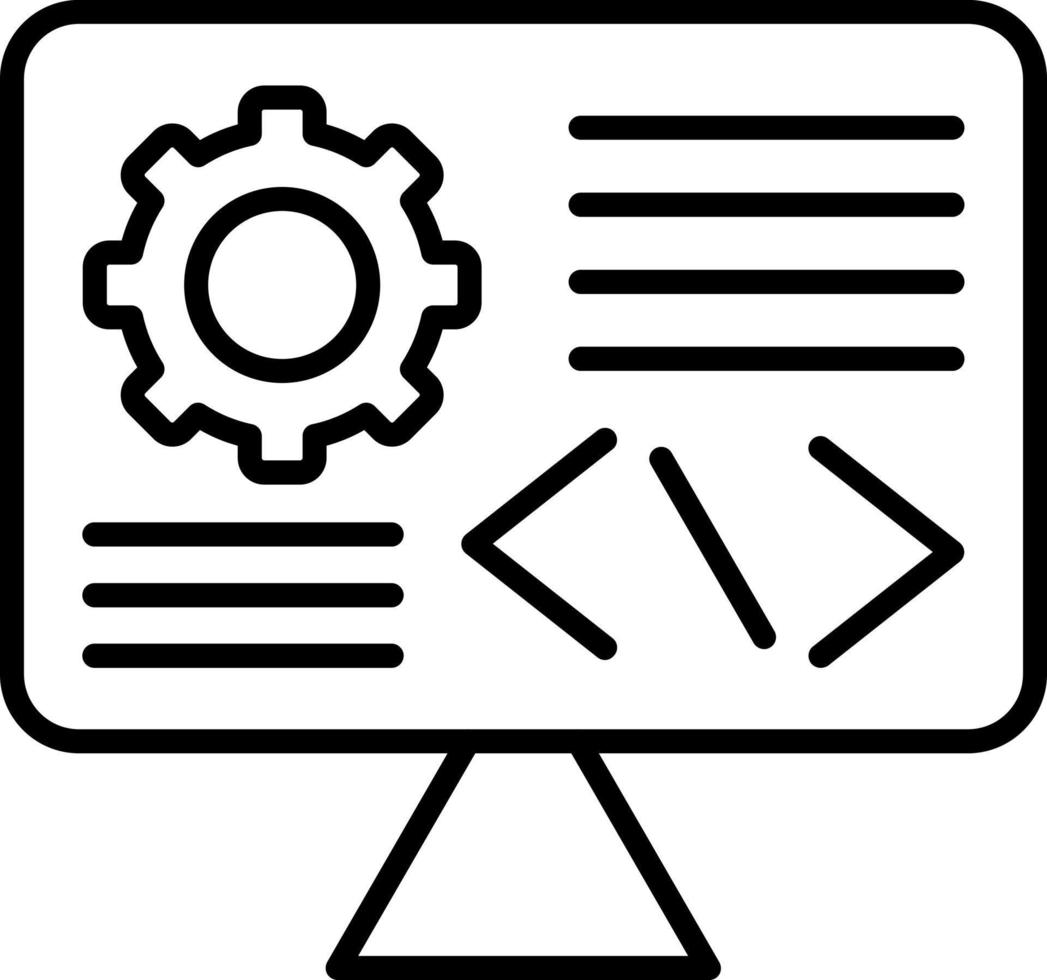 Custom Coding Icon Style vector