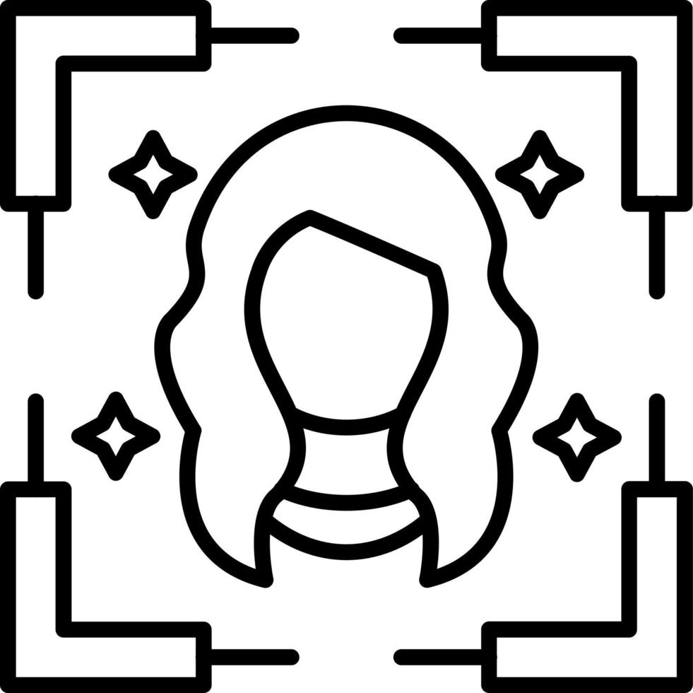 Headshot Icon Style vector
