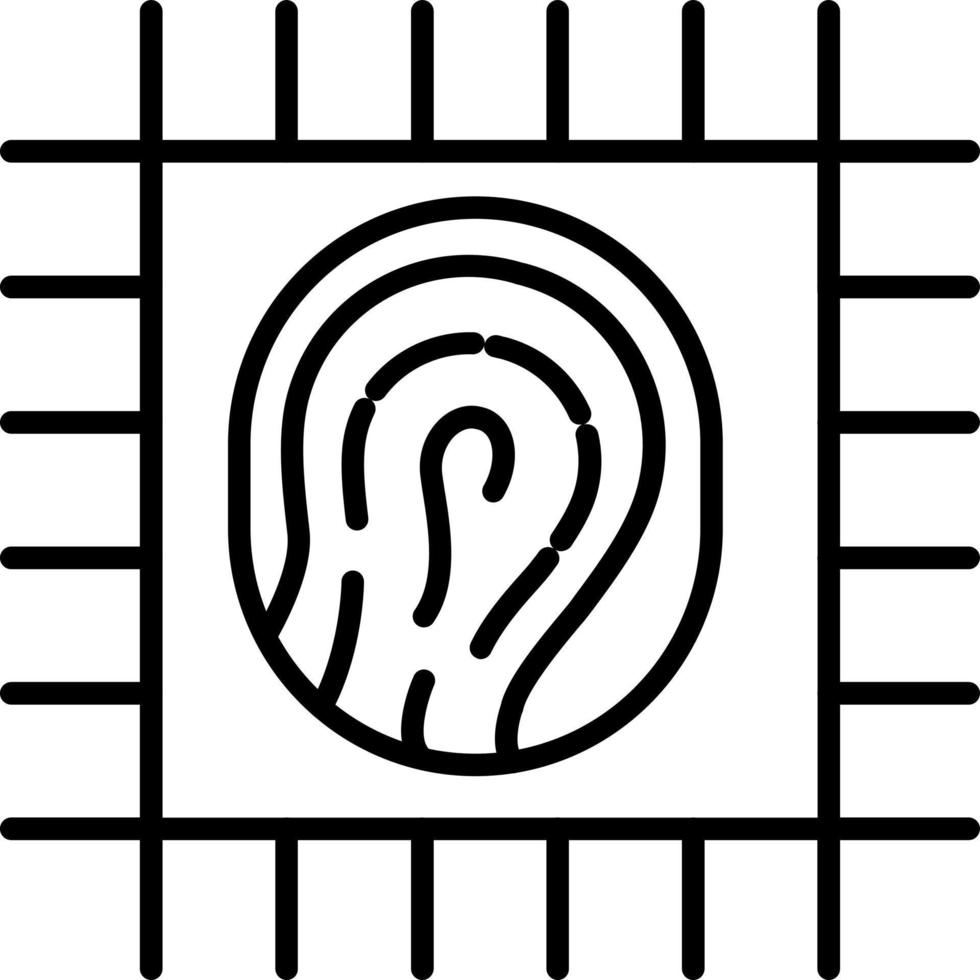 Biometric Cpu Icon Style vector