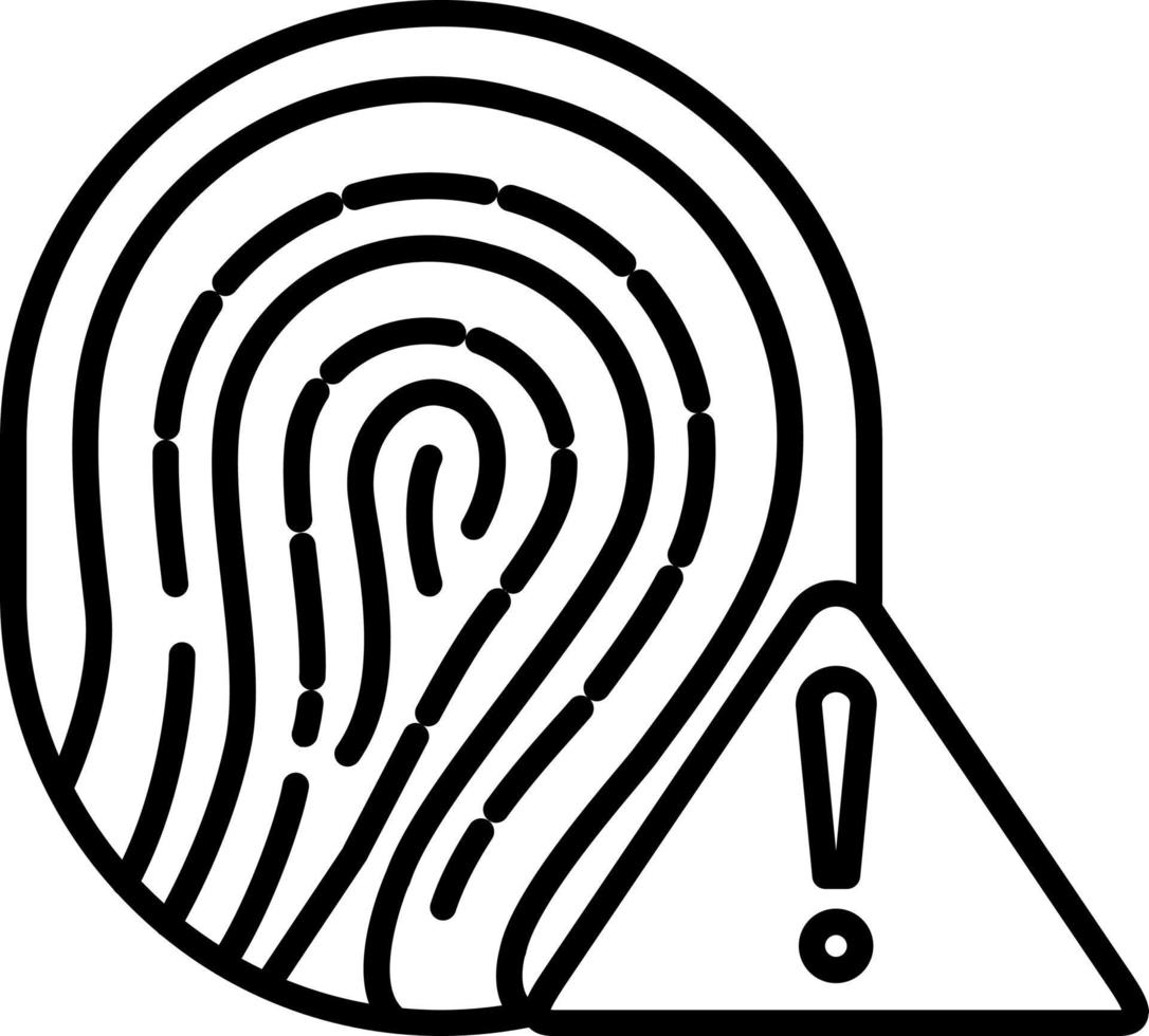Biometric Error Icon Style vector