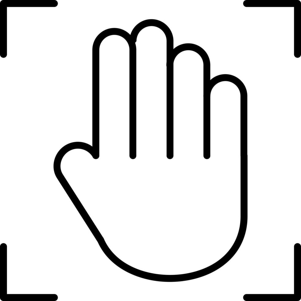 Biometric Hand Icon Style vector