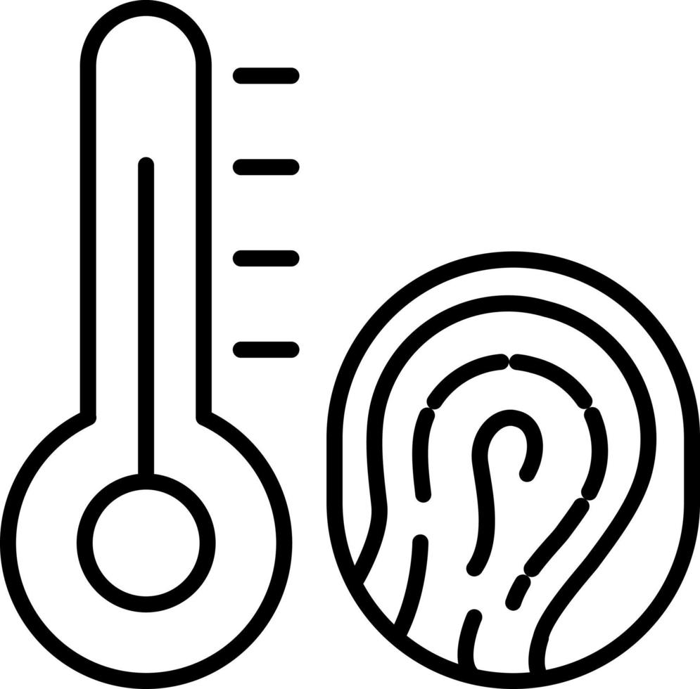 Biometric Thermostat Icon Style vector