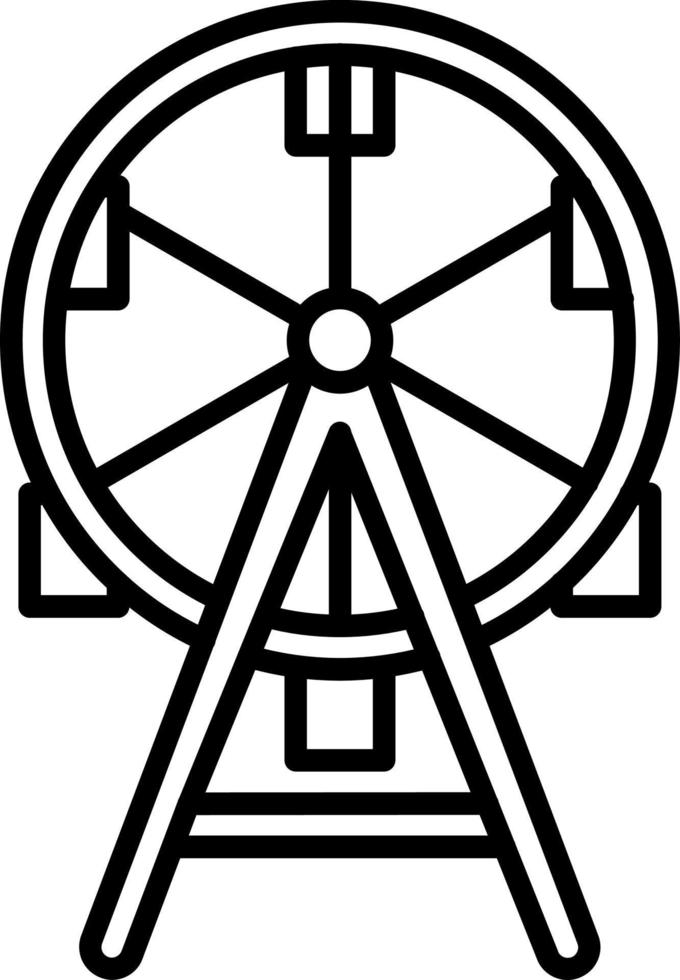 Ferris Wheel Icon Style vector