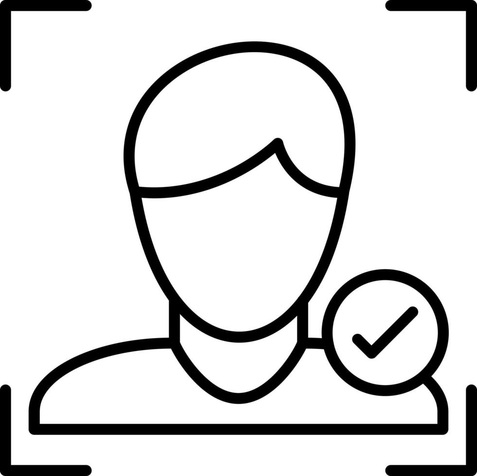 Face Detection Icon Style vector
