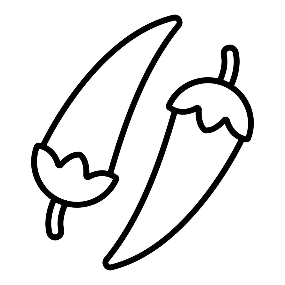 Hot Pepper Icon Style vector