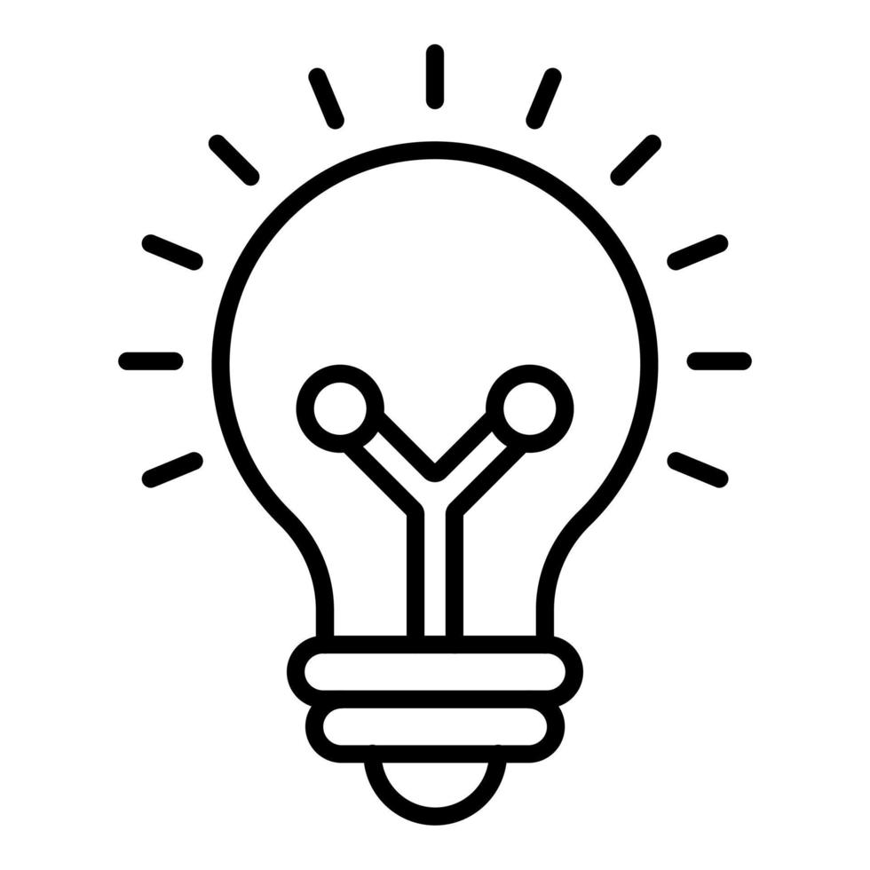 Edison Light Bulb Icon Style vector
