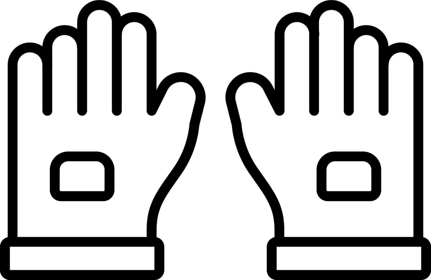 estilo de icono de guantes vector